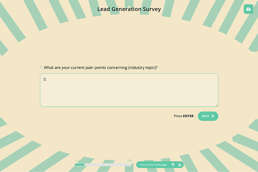 Questions examples for lead generation survey