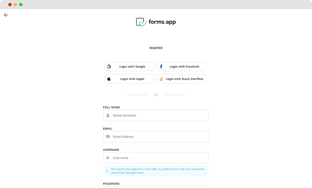 Create an account or log in