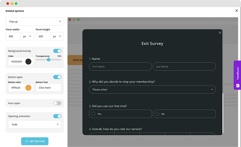 Customize &amp; share your survey