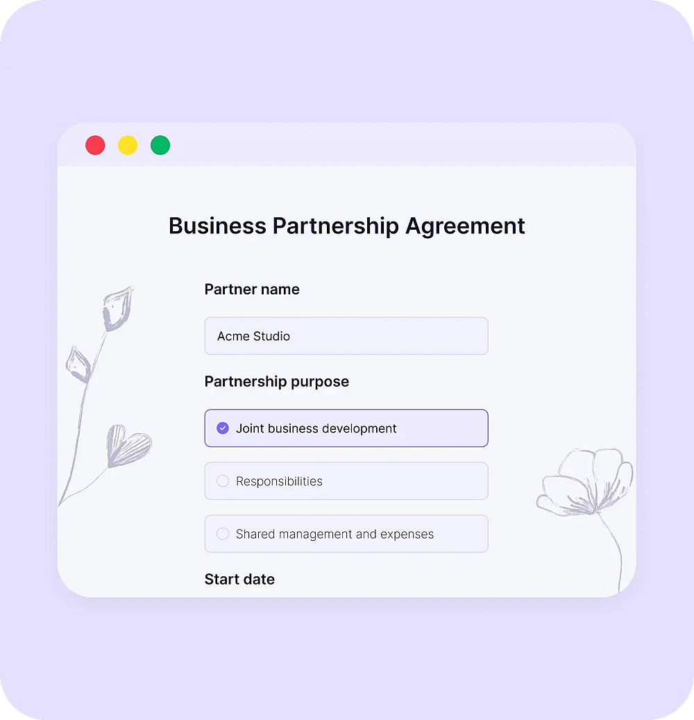 Build business contracts with ease