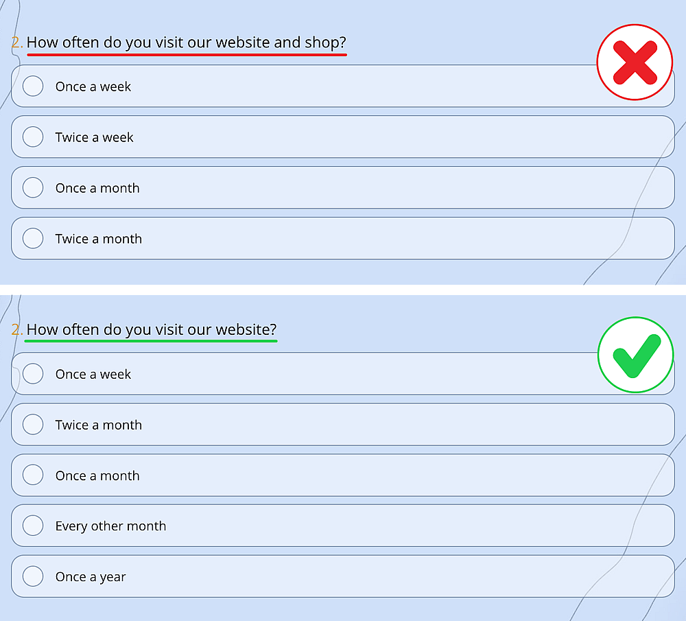 Double-barreled question example #2
