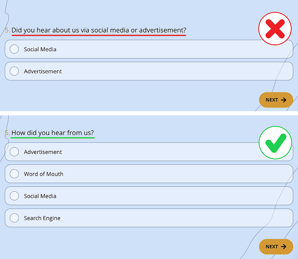 Double-barreled question example #5