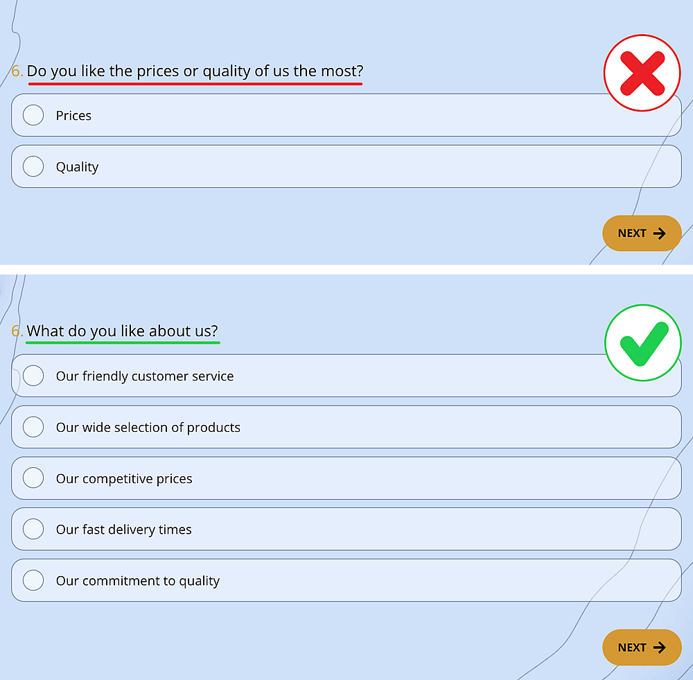 Double-barreled question example #6