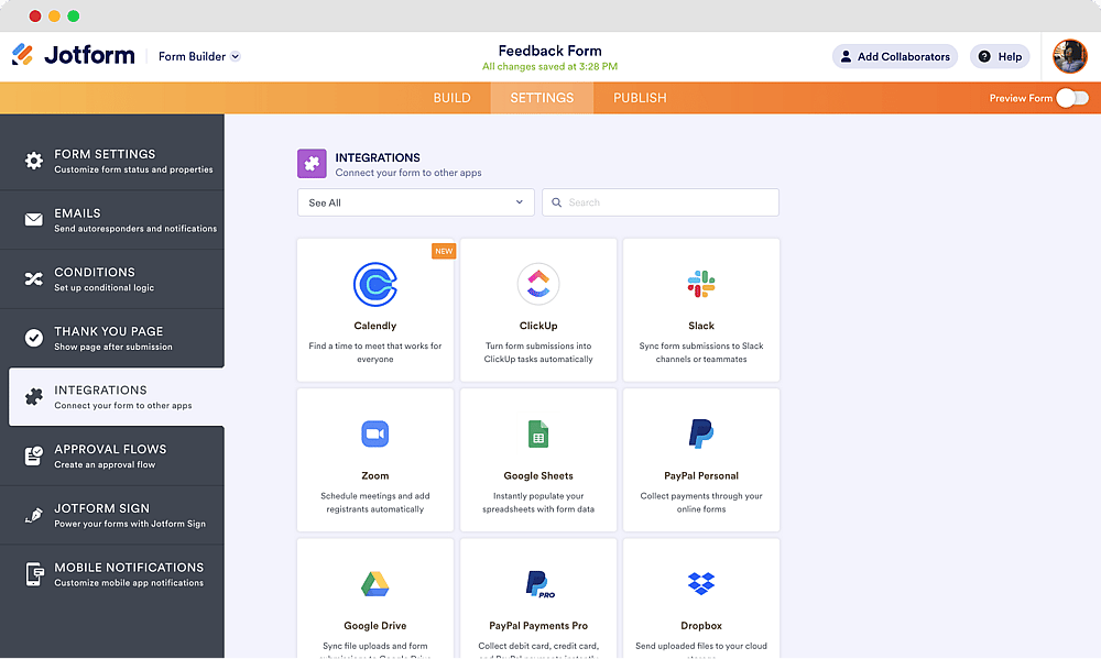 Jotform integrations