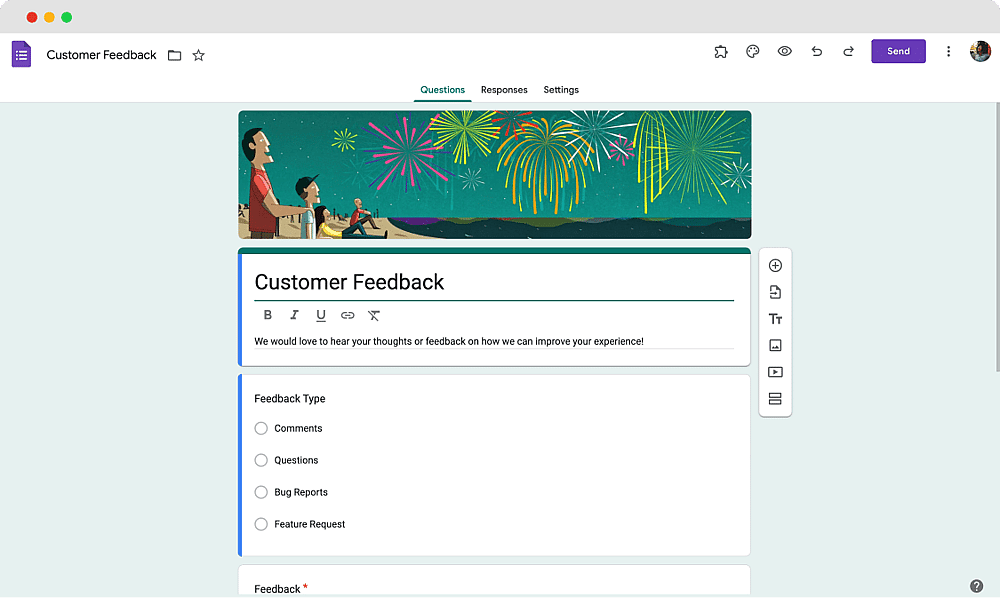 Google Forms - Kunden-Feedback-Vorlage