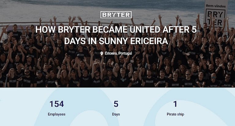 Bryter'ın ana sayfası
