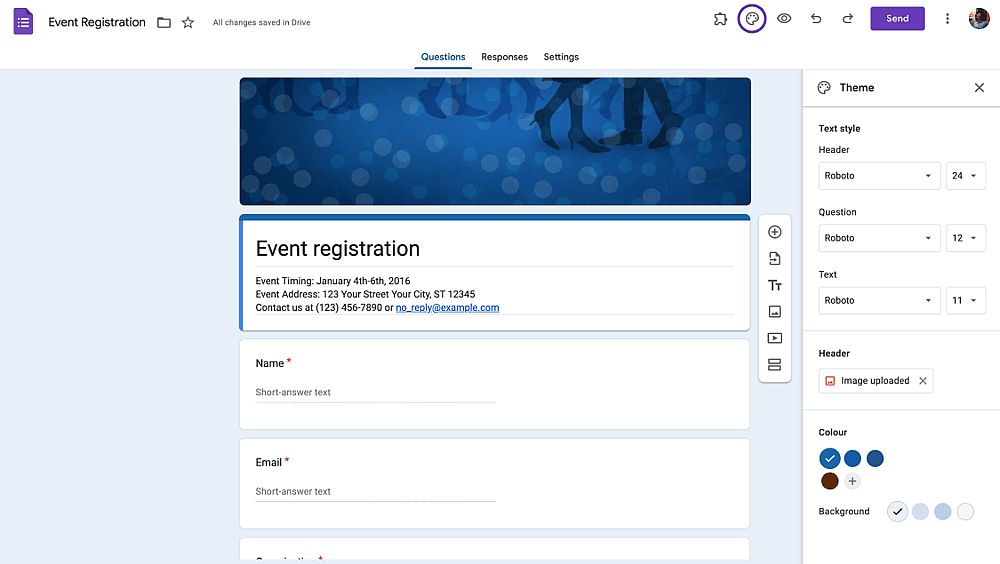 Passen Sie das Aussehen des RSVP-Formulars an