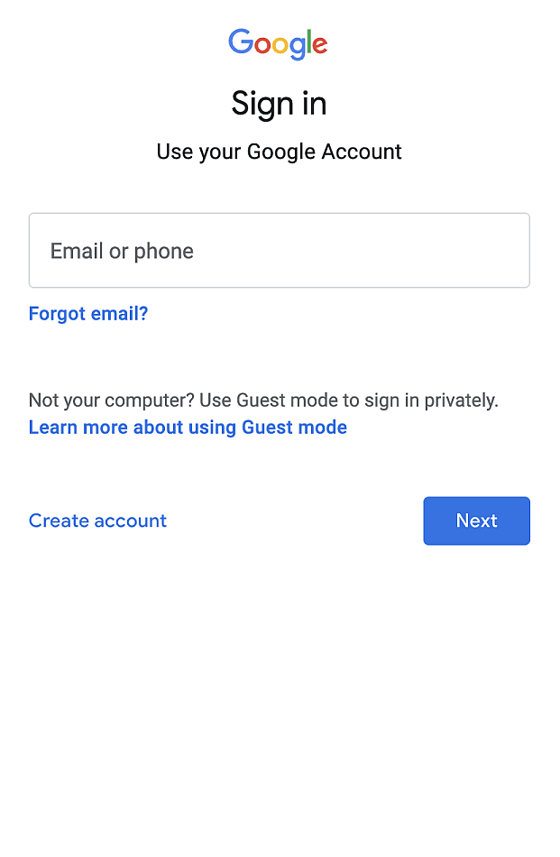 Google Forms'u açın