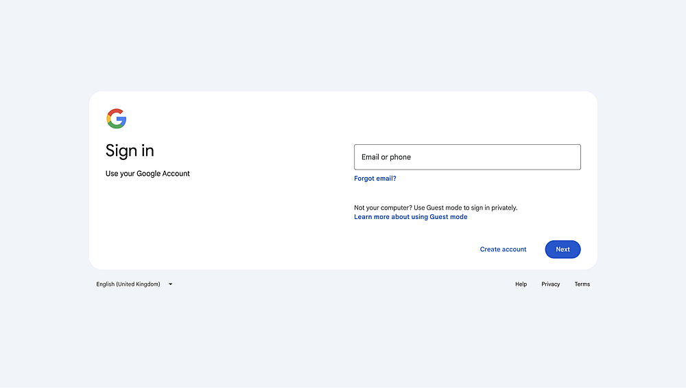 Connectez-vous à votre compte Google