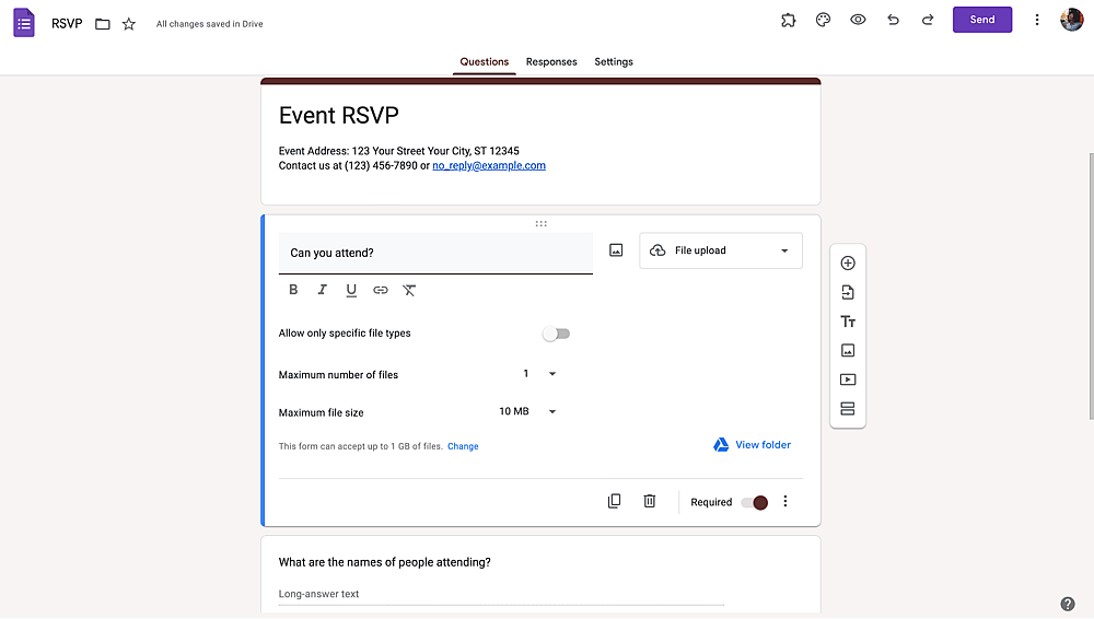 Google form ayarlarını özelleştirin