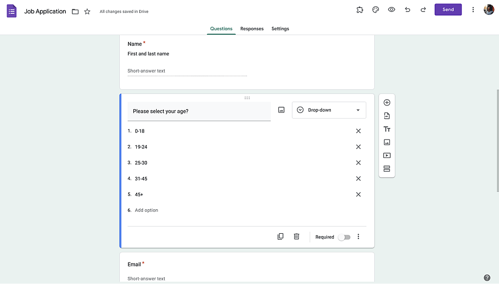 Select the dropdown