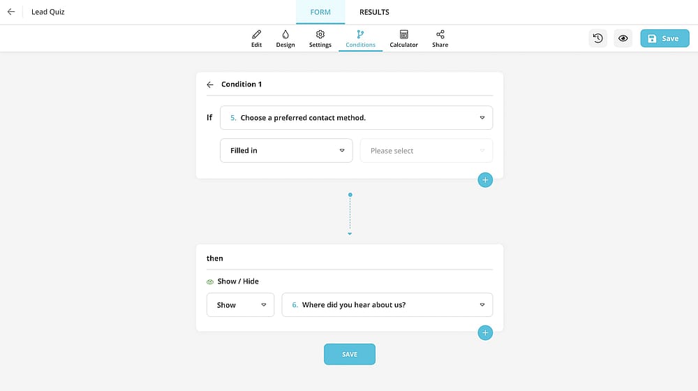 Keep your questions relevant with conditional logic