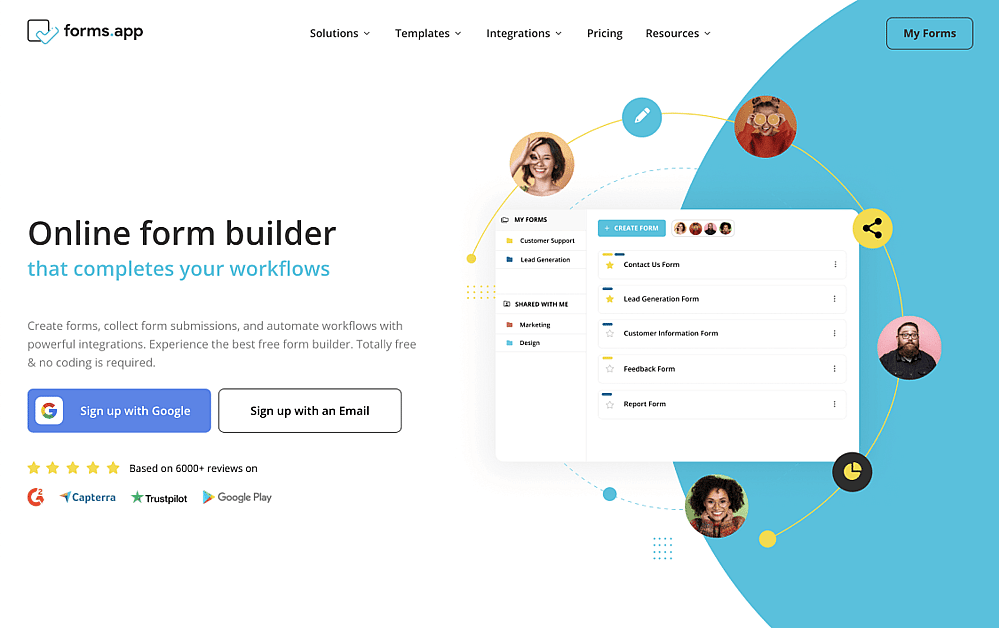 Log into forms.app