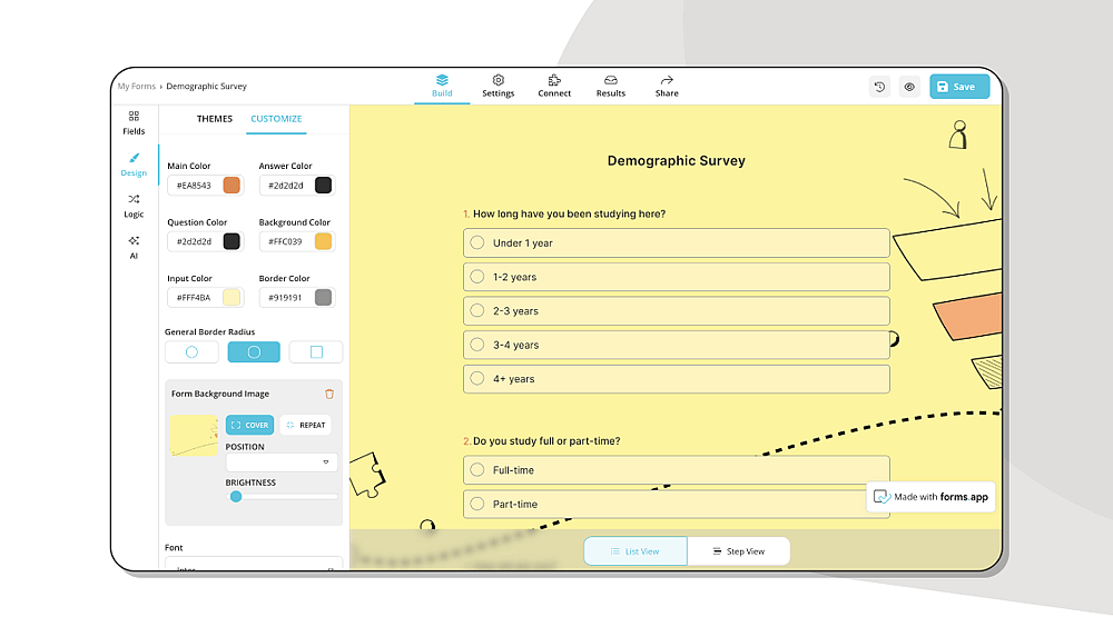 Customizing the design
