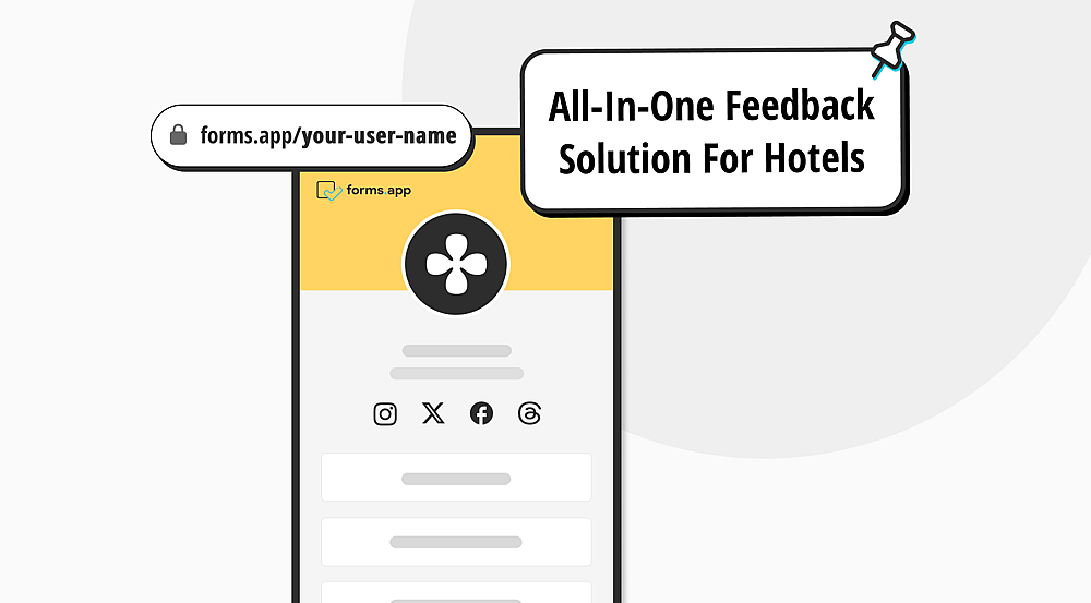 All-in-one feedback solution for hotels