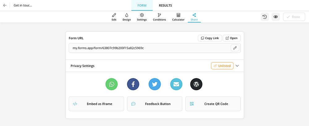 Share or embed your form