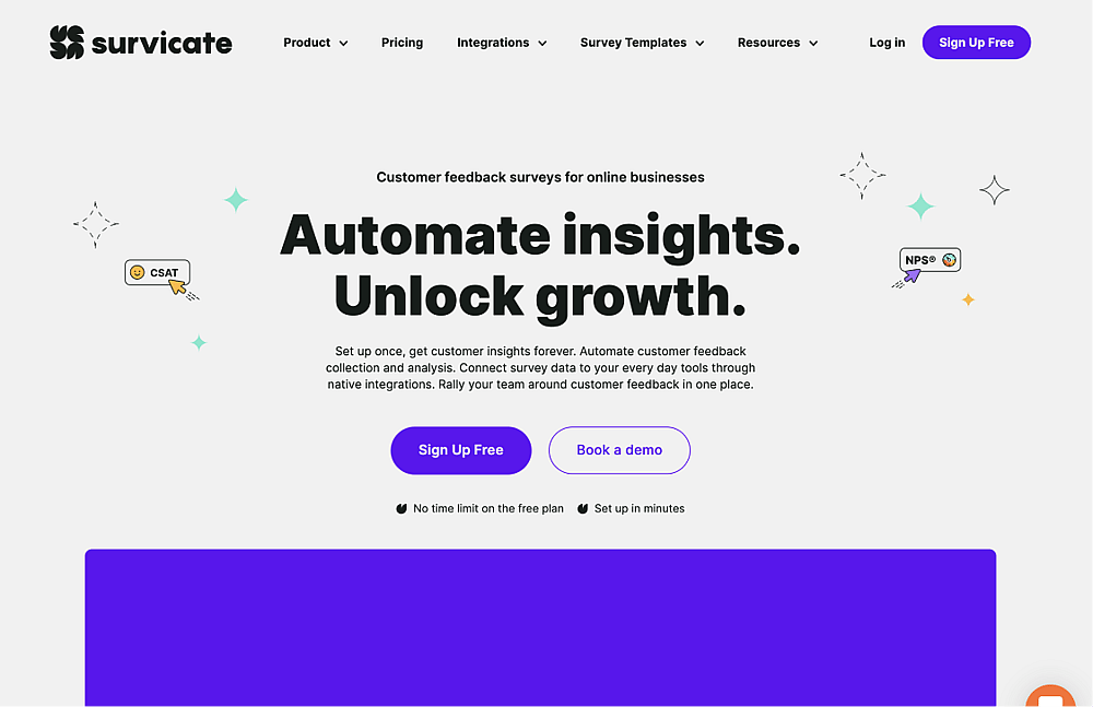 #25 alternative à SurveyMonkey - Survicate