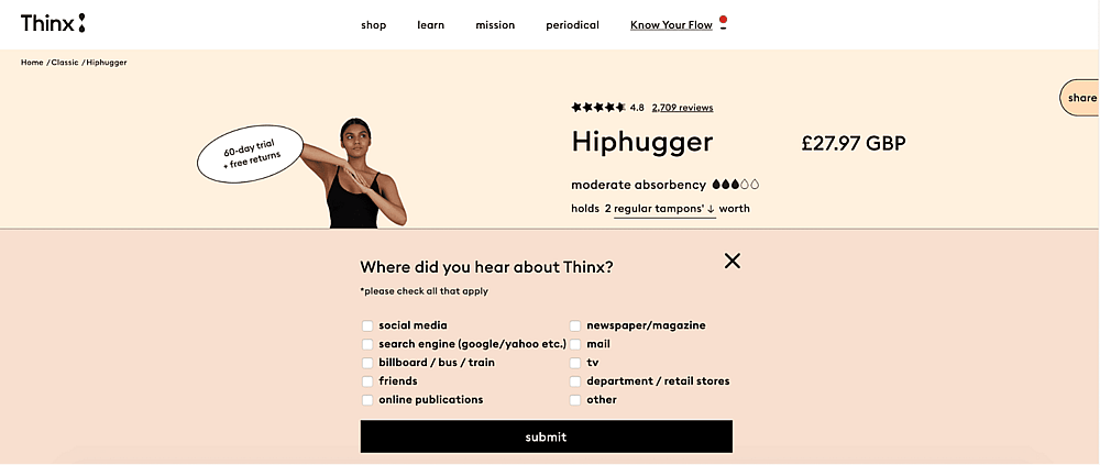 Fonte da imagem: Captura de tela: Thinx
