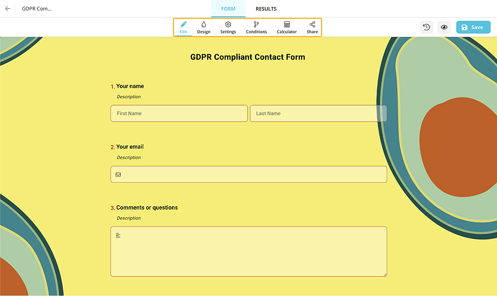 Visit other settings and fine-tune your forms
