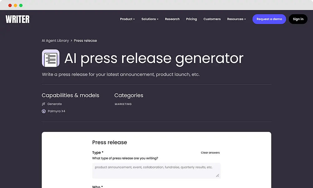 #36 Best marketing tools -&nbsp;Writer’s Press Release Generator