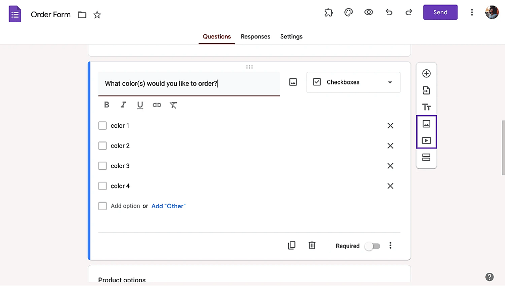 Add images or videos to your form