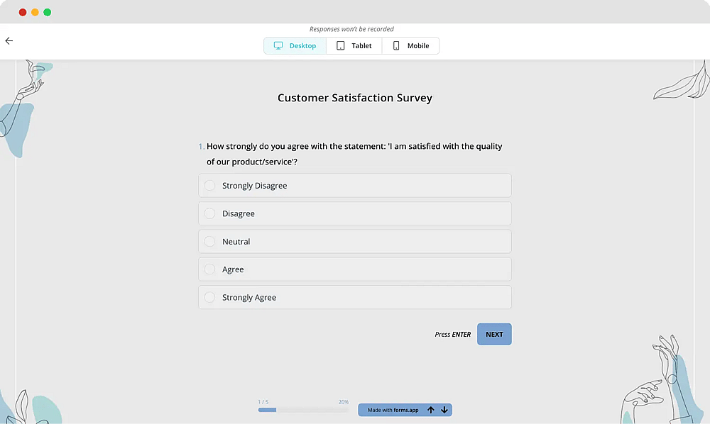 Test your survey before sharing