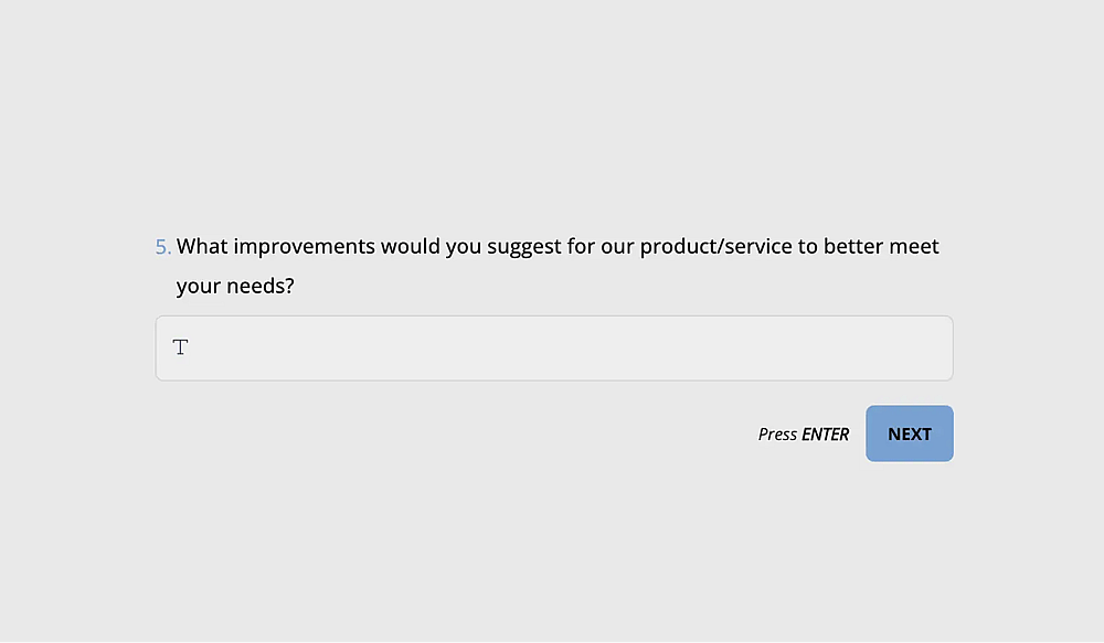 An example Open-ended question