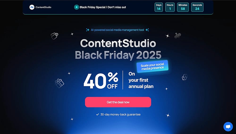 Discount page of ContentStudio