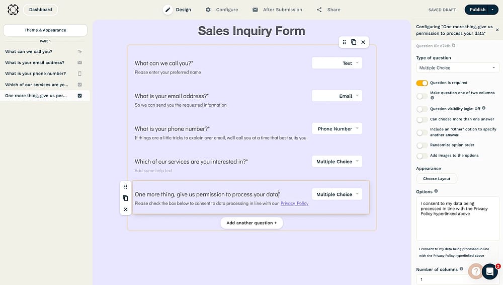 Workspace of Paperform