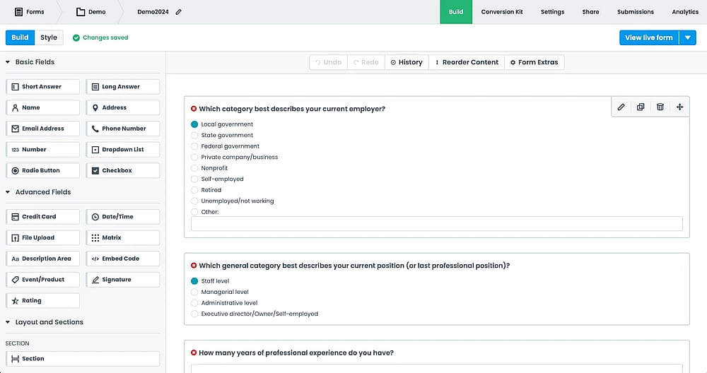 Workspace of Formstack&nbsp;(Source: Formstack)