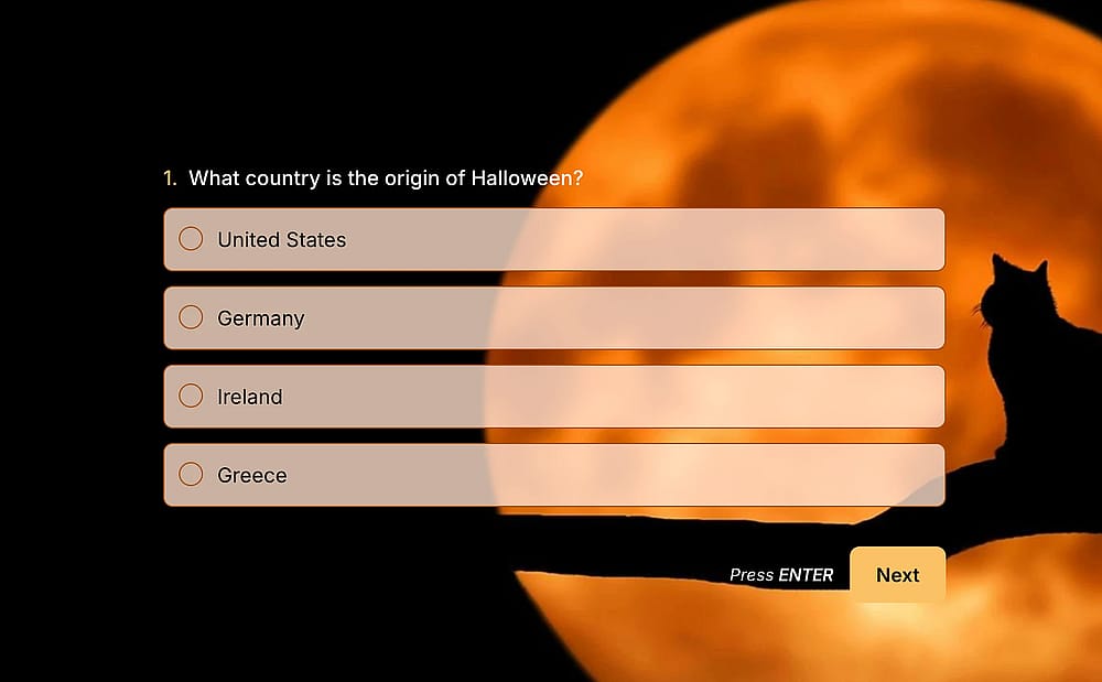 A popular Halloween quiz question