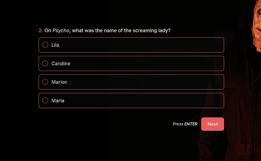 A quiz question about a Halloween movie