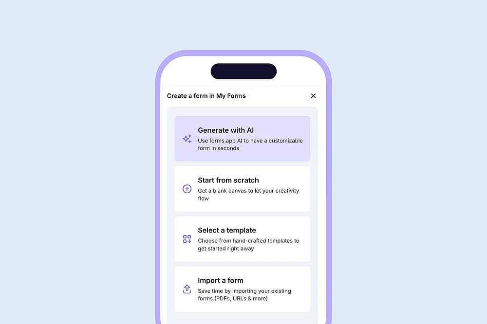 Choose a starting point to create your quiz