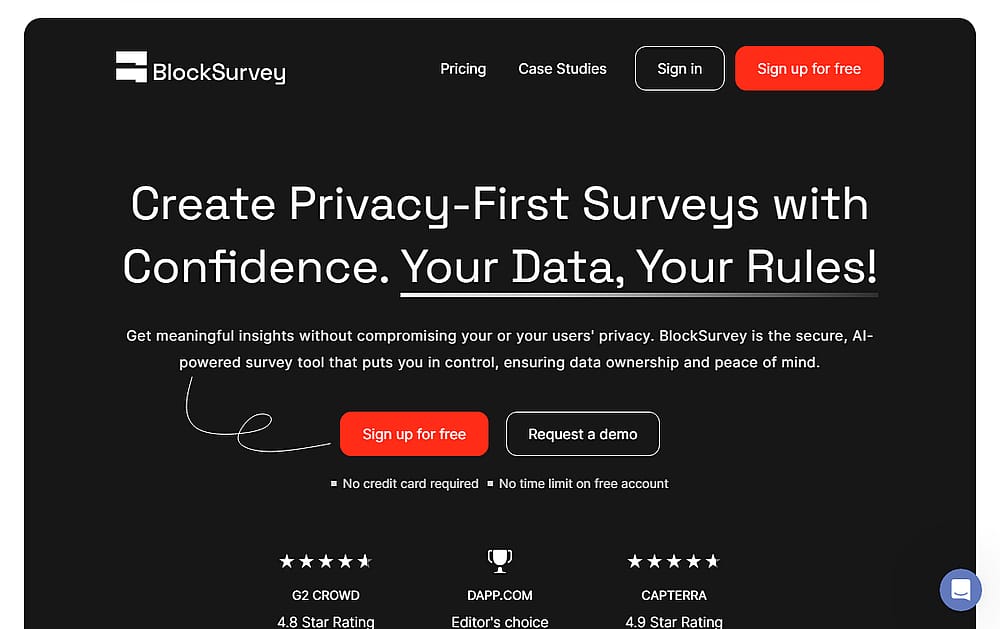 #3 GDPR-compliant form builder alternative - BlockSurvey