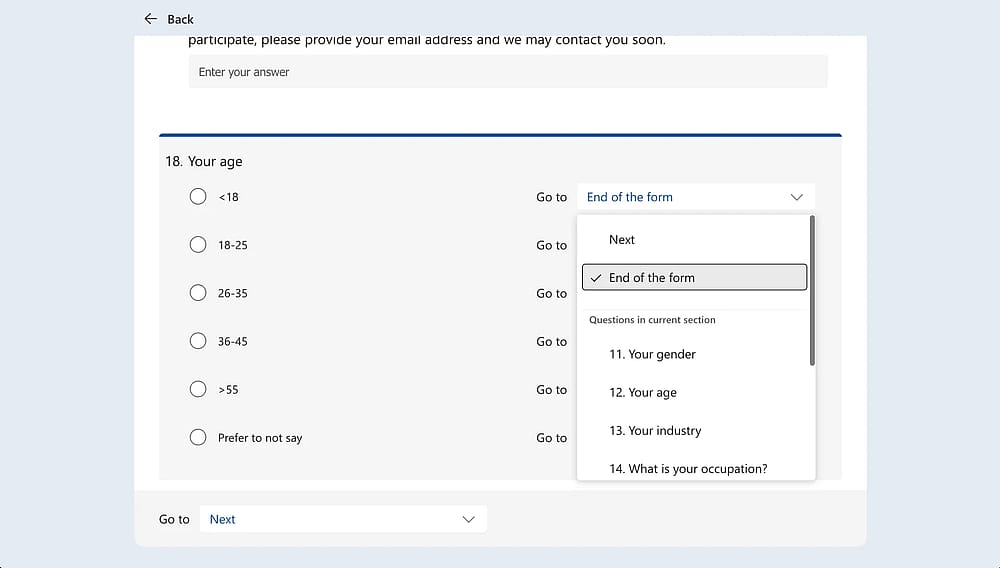 Customize branching details