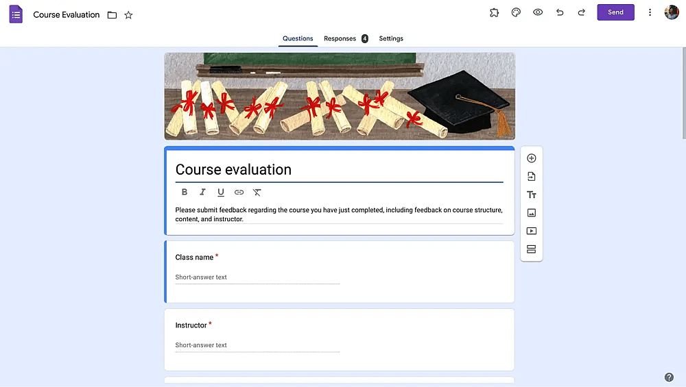 Erstellen Sie Ihr Formular auf Google Forms