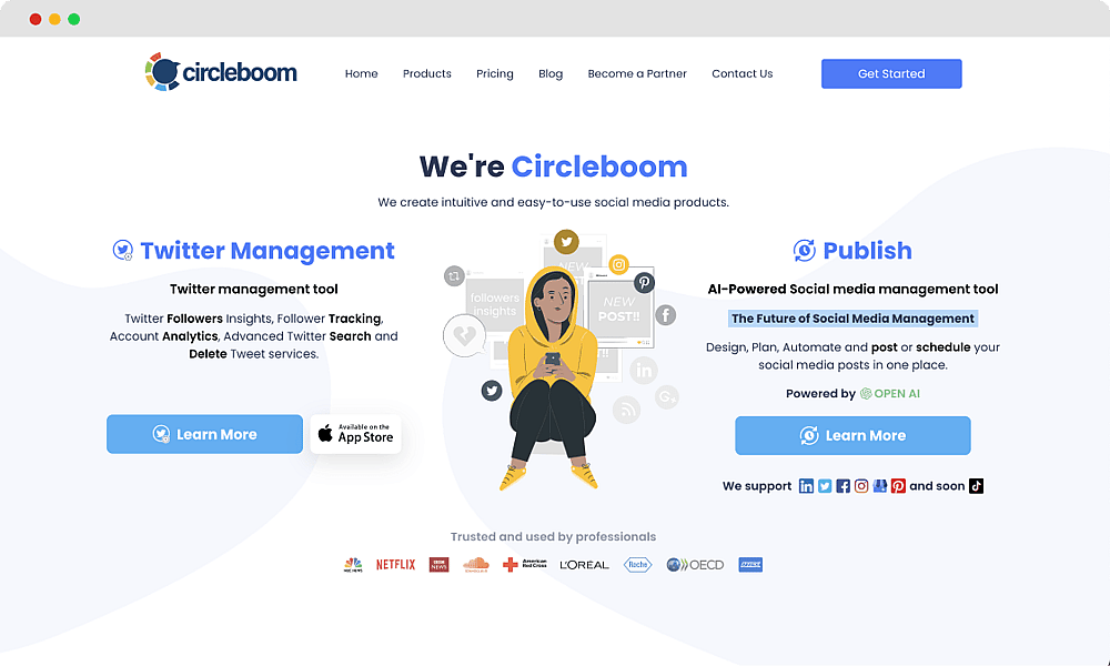 A página inicial do Circleboom
