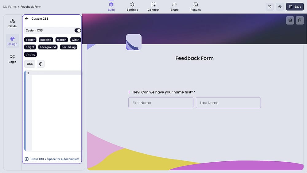 Use Custom CSS