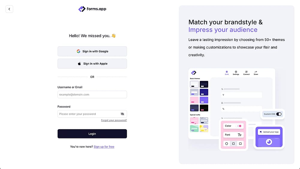 Open your account