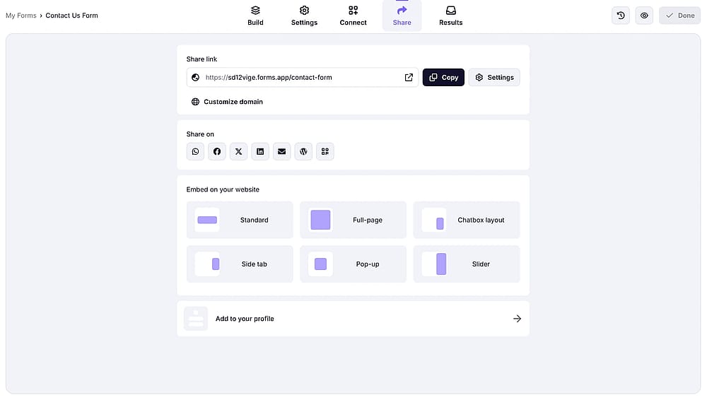 Share your online survey