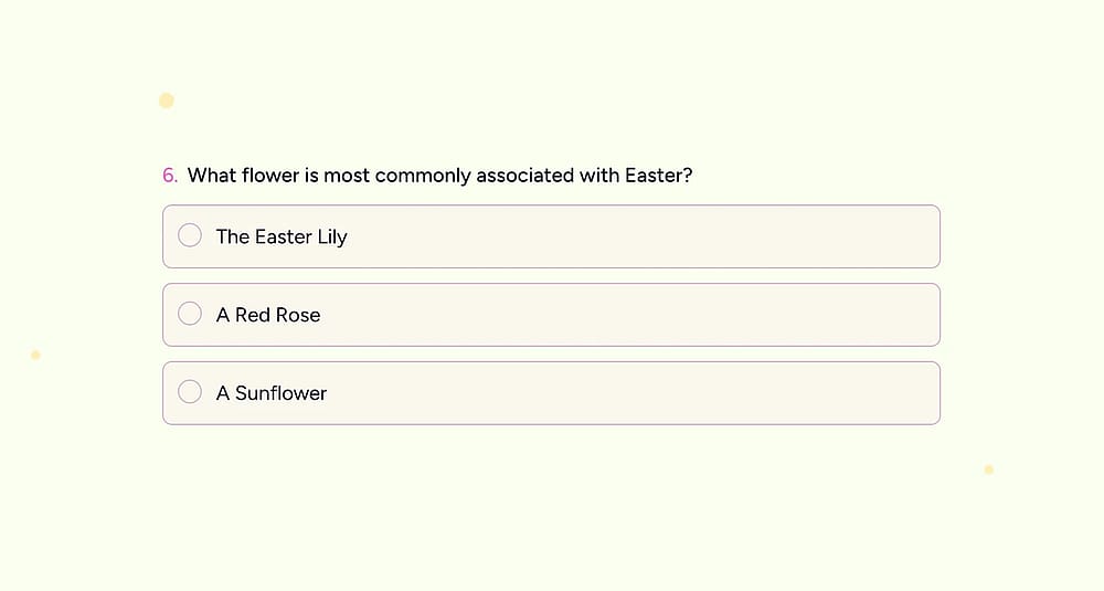 Uma pergunta de quiz de Páscoa para crianças
