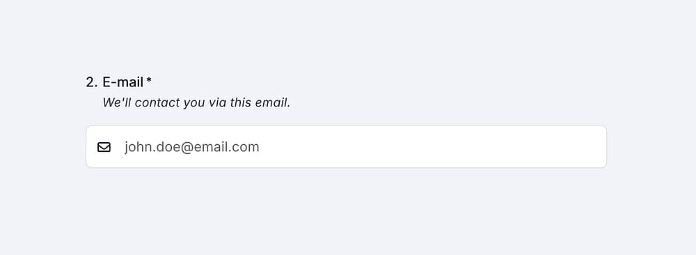 An image showing how the “Email field” will look in your form after you add this particular field