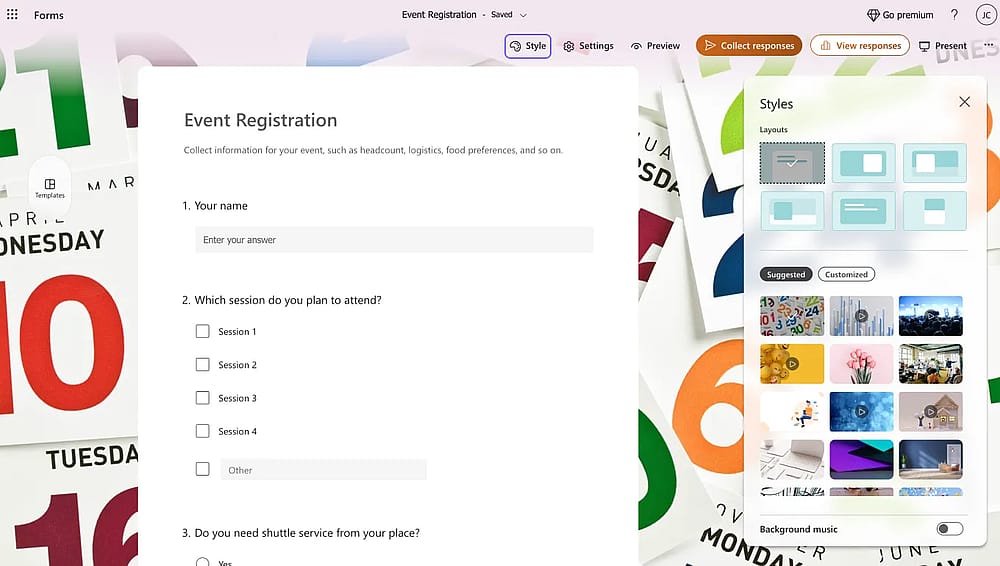 Customize the form