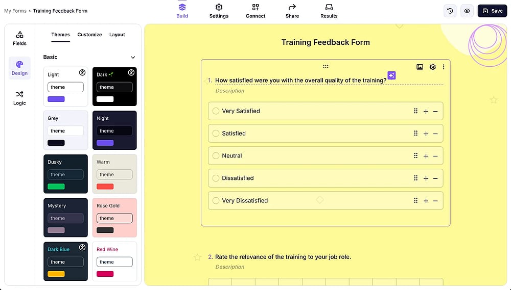 Customizing the design of your form