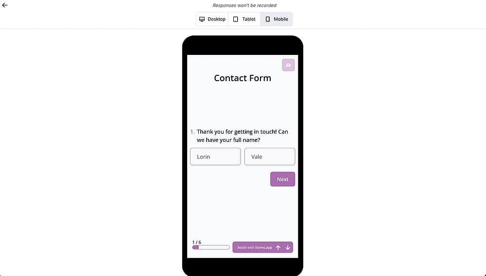 Test your form