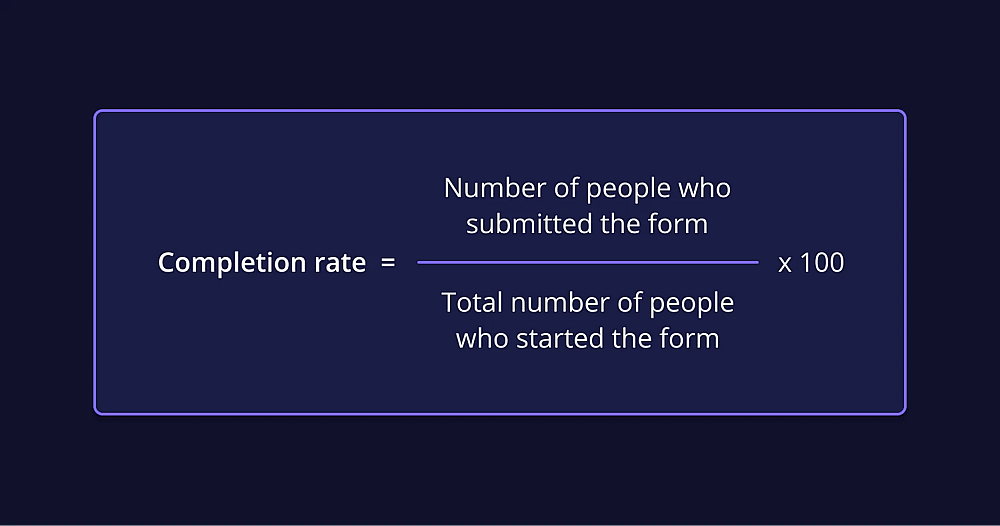 Form completion rate formula