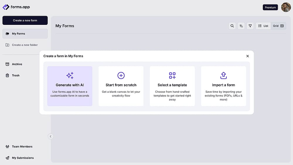Choose a way to start