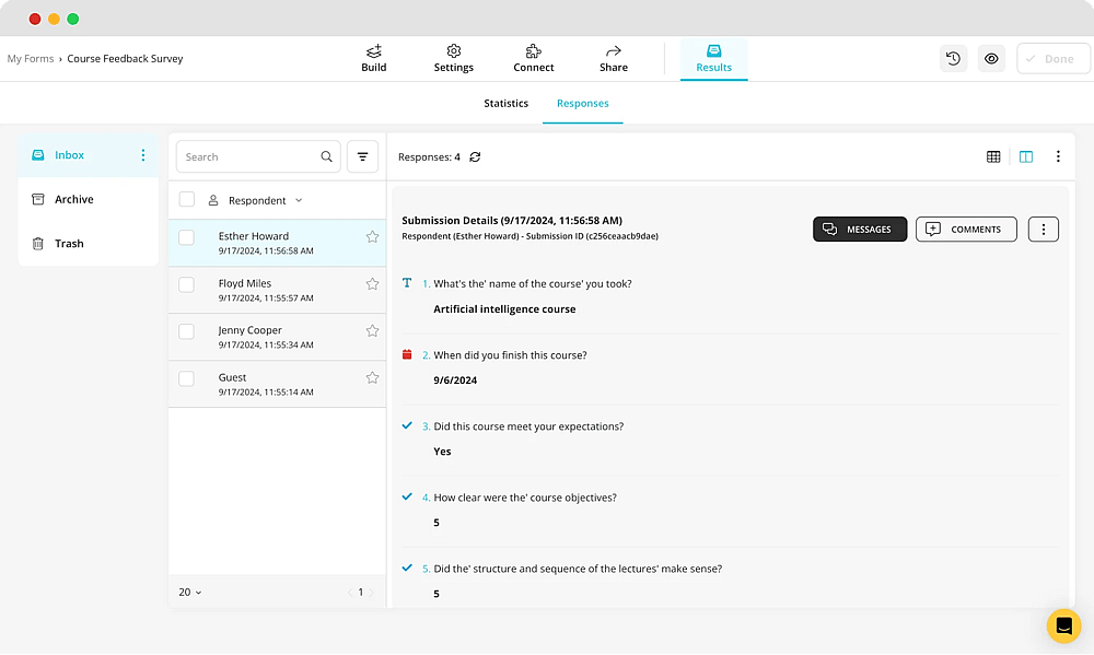 Analyze your survey results