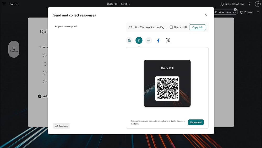 Generate a QR code