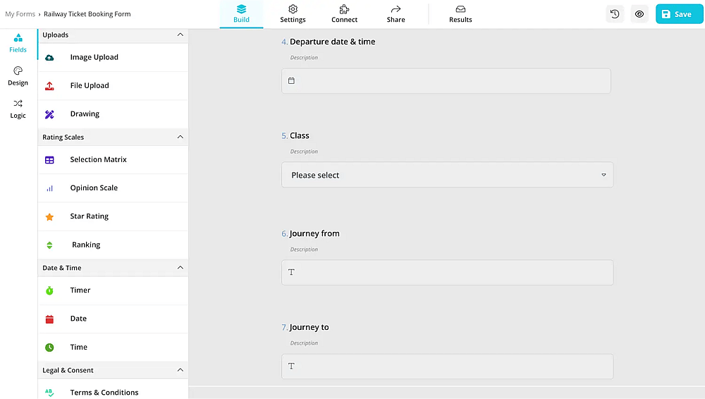 Add the essential fields